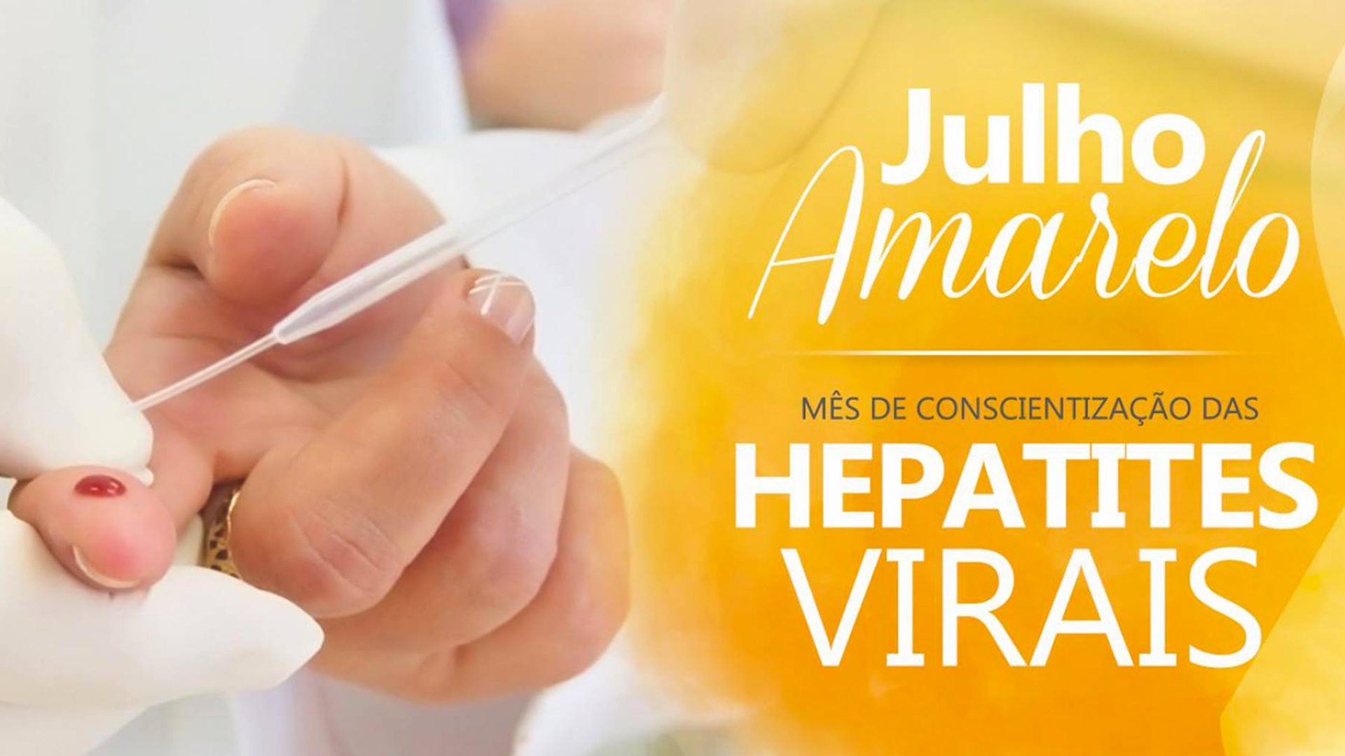 Julho amarelo mês de combate às hepatites virais Conceito Home Care